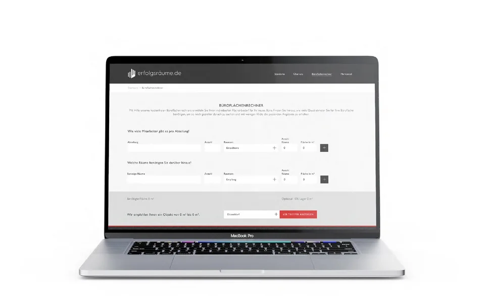 Bild eines Laptops mit der geöffneten Website