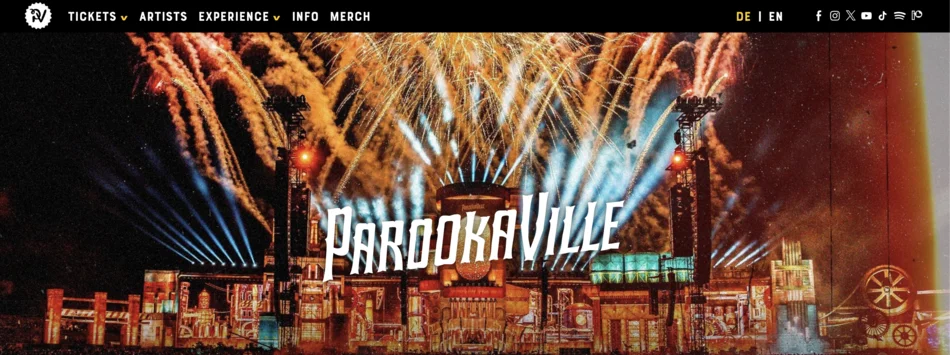 Screenshot Mainpage Parookaville